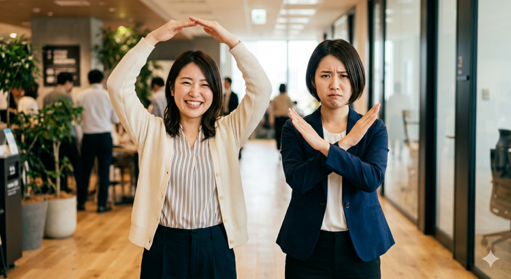 胸毛を嫌がる女性と好む女性のイメージ画像